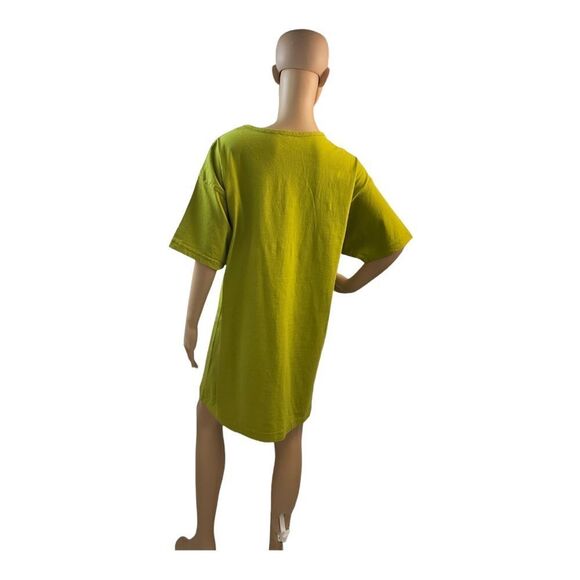 Women’s Vintage Green Handmade Painting T-Shirt Dress Size One Size. - Picture 6 of 14